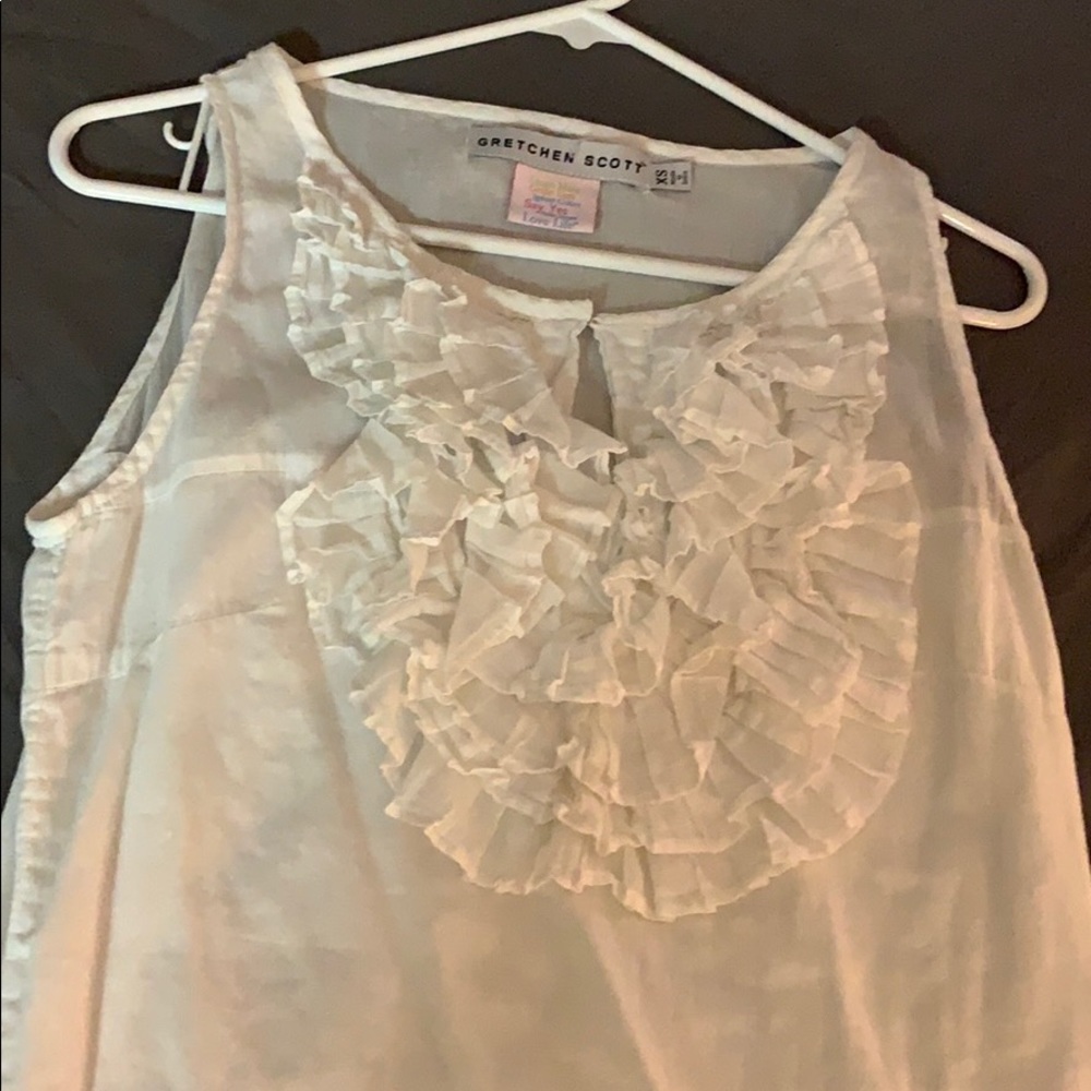 Gretchen Scott Ruffle Tank Too